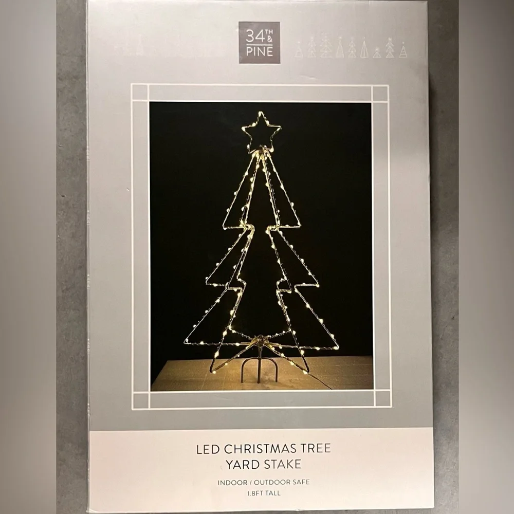34Th & Pine LED Christmas Tree Stakes Set